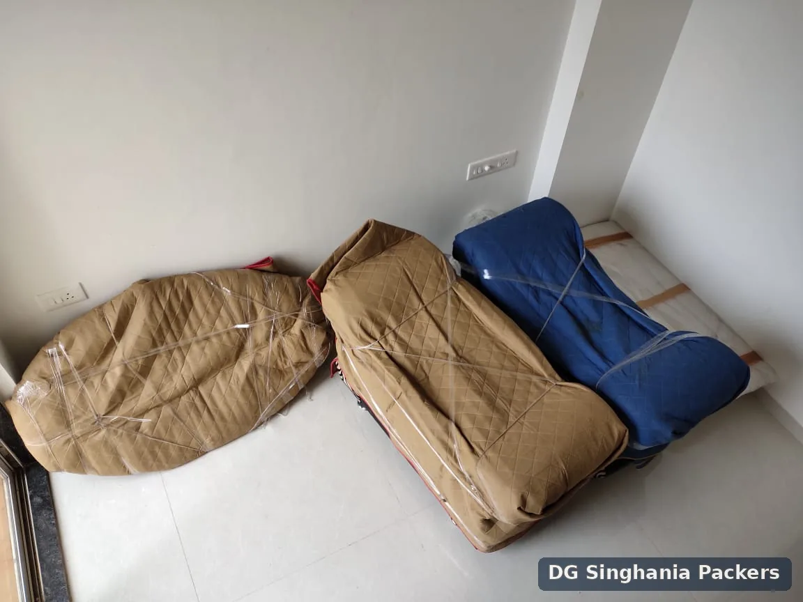Office seating and furniture wrapped for relocation in Pune
